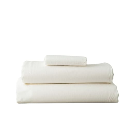 Royal Suite Collection T250 Fitted Sheet, 60x80x15 White w/ Green Hem